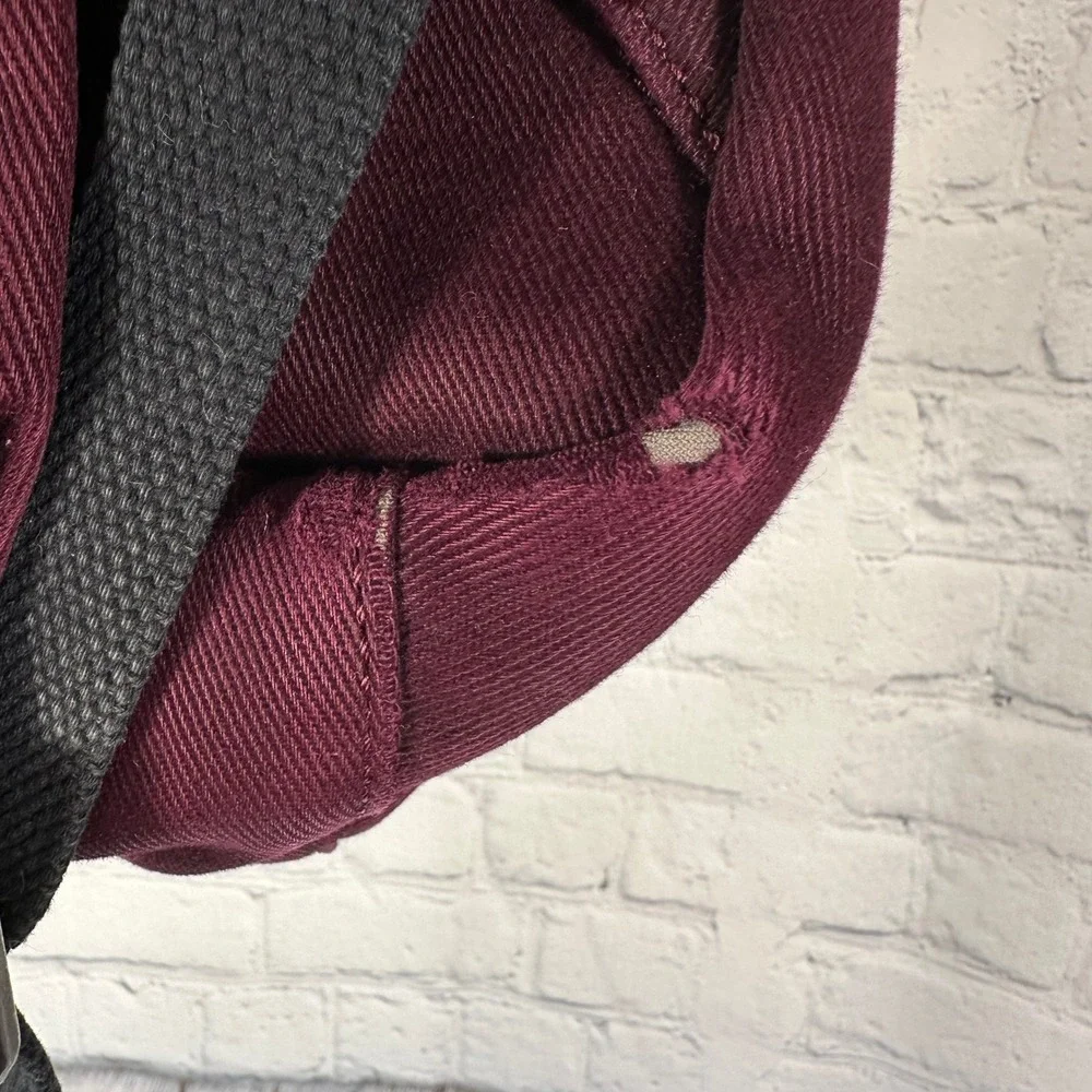 Everlane Modern Snap Backpack Burgundy Twill Laptop Bag Minimalist School Travel